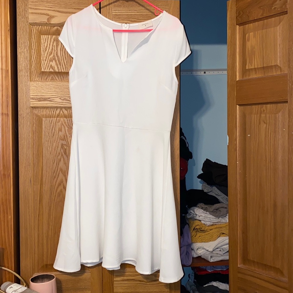 Everly White V-Neck Dress XL